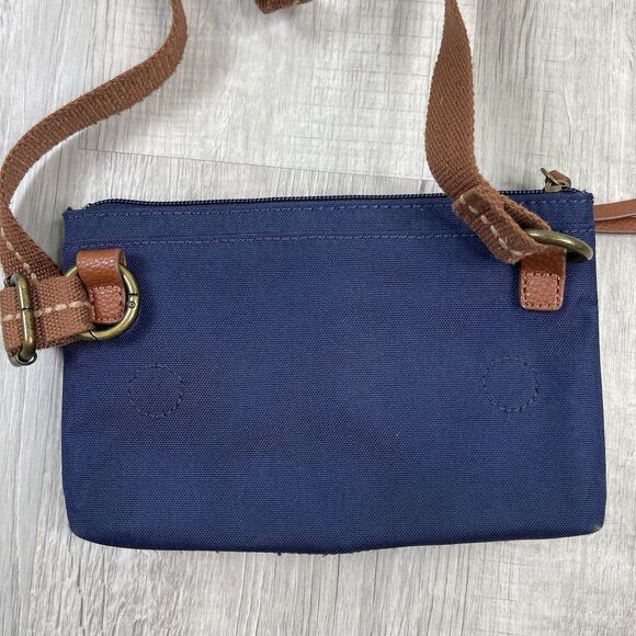 The Sak Esperato Navy Blue Brown Nylon Crossbody Purse - Picture 5 of 8